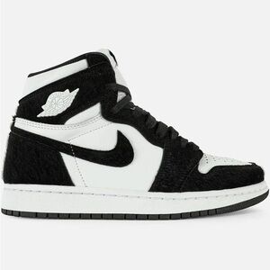 Jordan Women's Black and White High-Top Sneakers